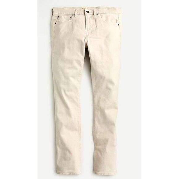 J. Crew Other - J Crew 484 Slim-fit garment-dyed five-pocket pants Size 32 By 34 Cream Corduroy